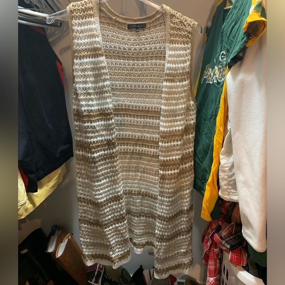 Love Ellie Hailey Duster Sleeveless Cardigan